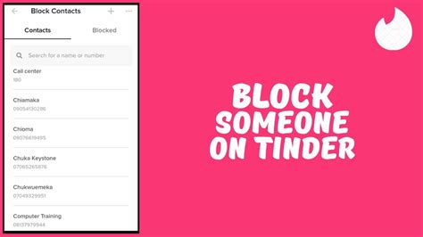 how to block someone on tinder before